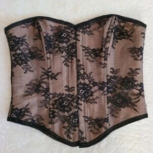 Vintage Betsey Johnson Collection Black Lace Corset M